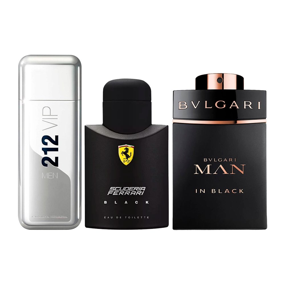 3er-Parfum-Set – 212 VIP, Ferrari Black und Bvlgari Man In Black [je 100 ml]